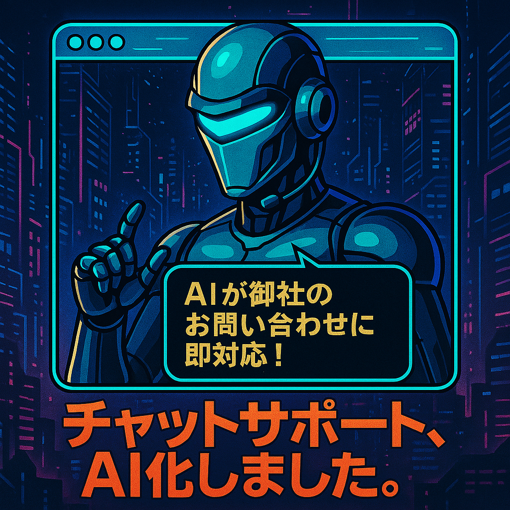 [お知らせ]チャットサポートのAI化に関して